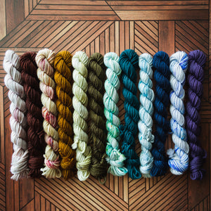 Mini skein wool yarn set