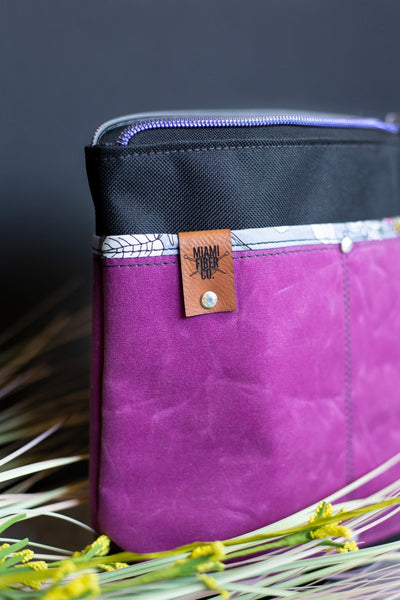 Black Berry Small Waterproof & Waxed Canvas Project Bag